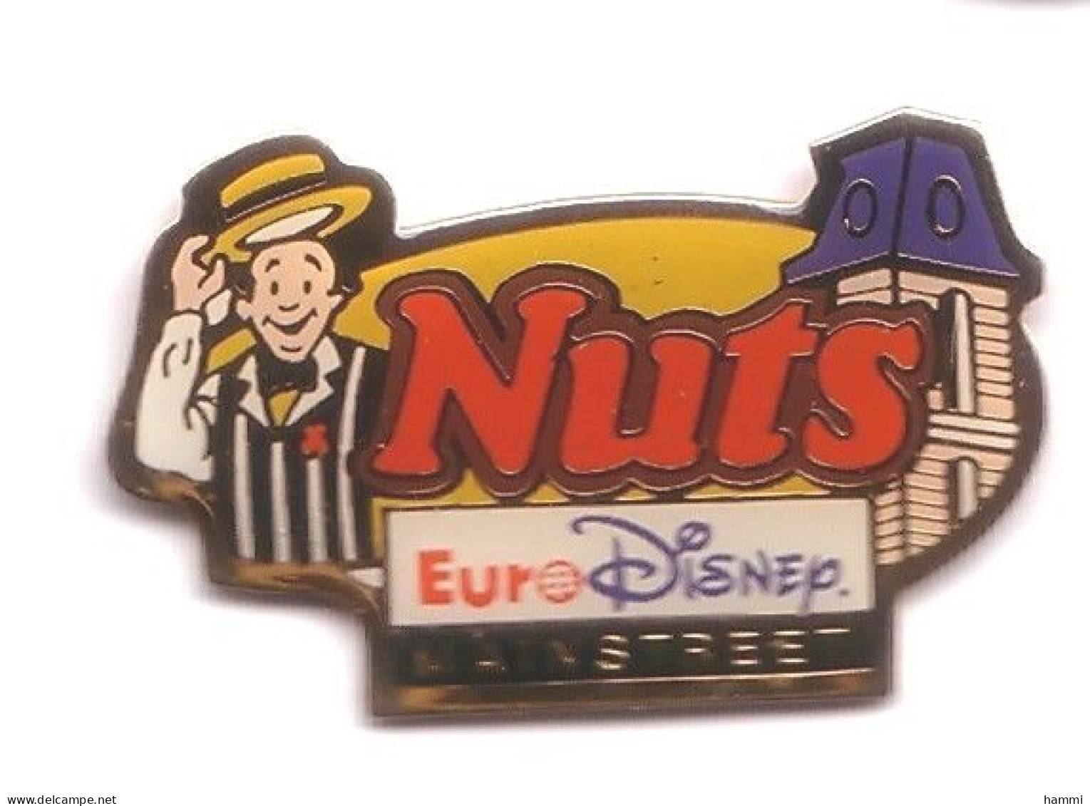 BD225 Pin's DISNEY MICKEY  Eurodisney  NUTS Mainstreet Achat Immédiat - Disney