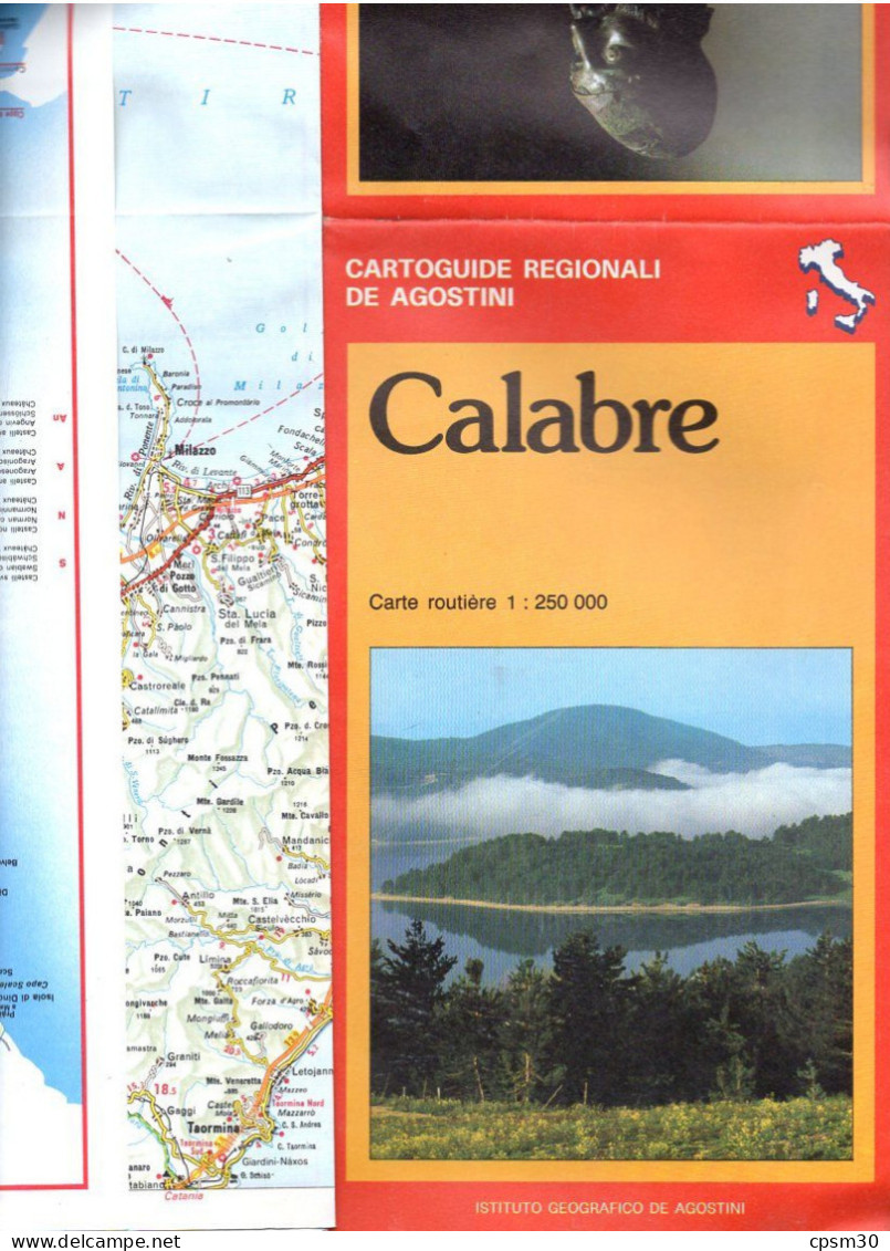 Carte Calabre, 1983 échelle 1/250.000 - Wegenkaarten