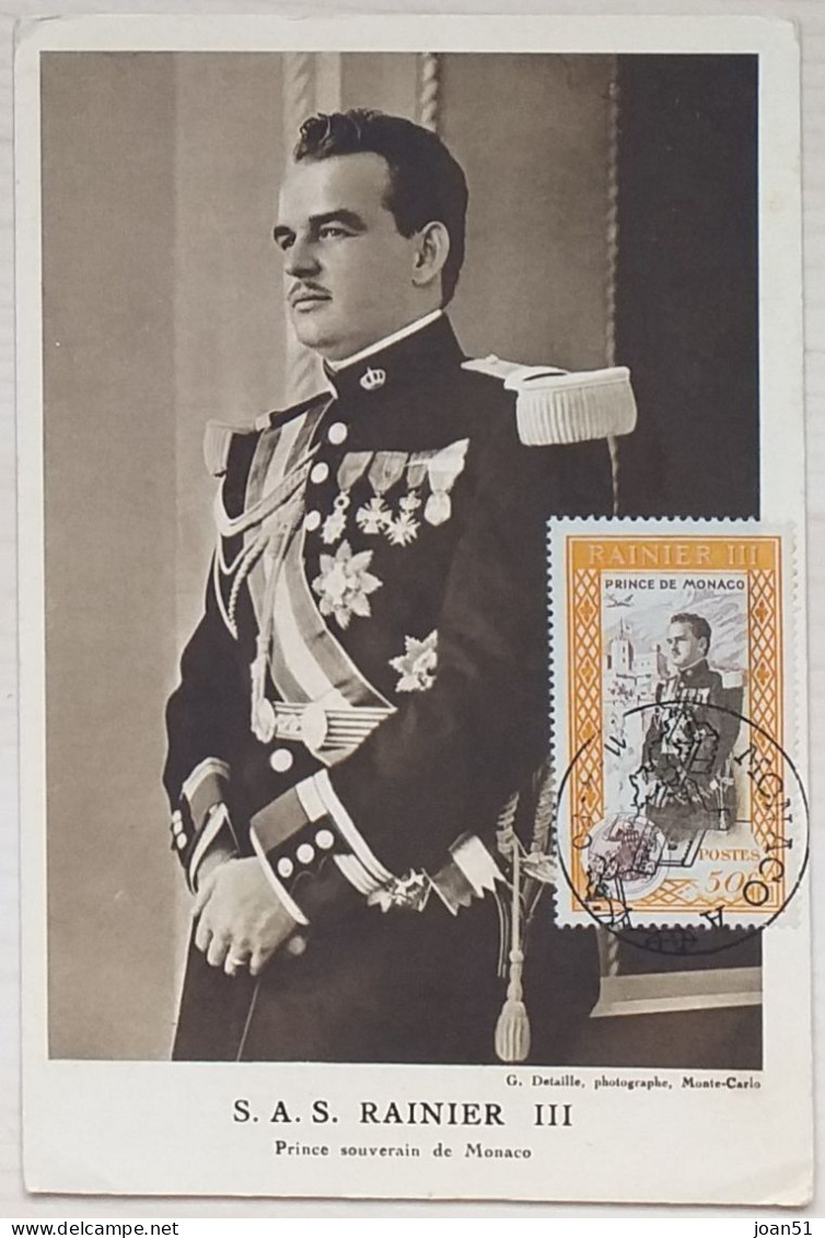 FDC CARTE 1ER JOUR SAS RAINIER III - Zonder Classificatie