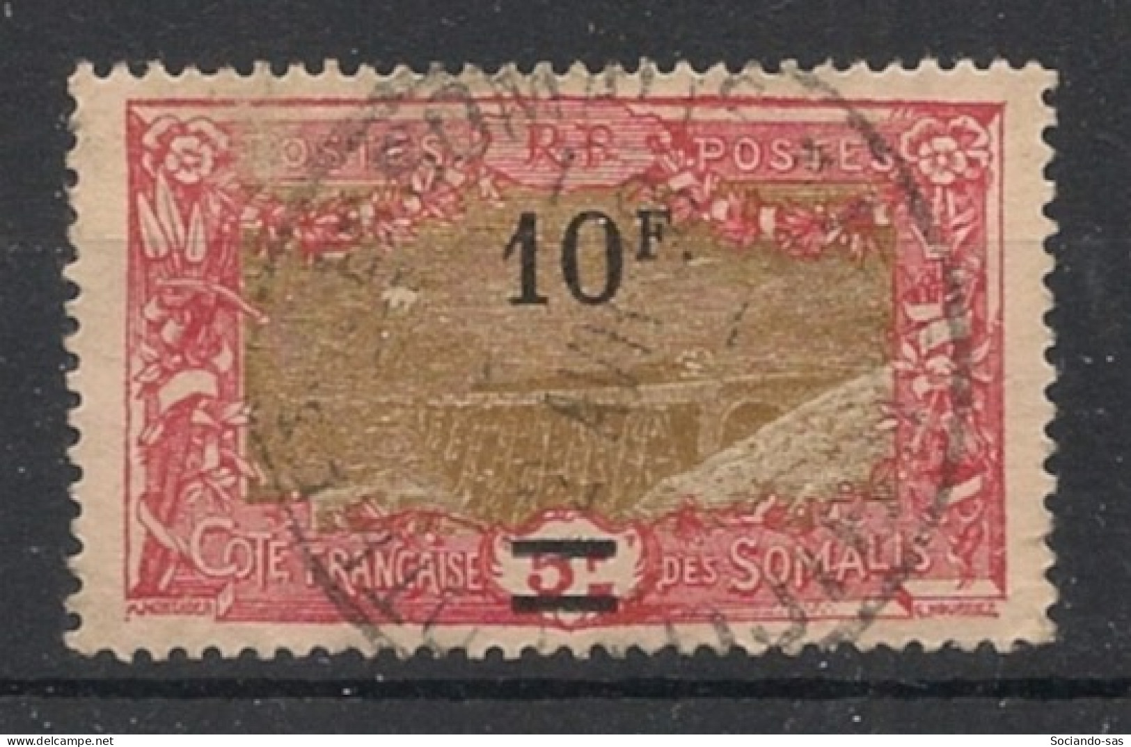 COTE DES SOMALIS - 1924-27 - N°YT. 120 - Holl-Holli 10f Sur 5f Carmin - Oblitéré / Used - Used Stamps