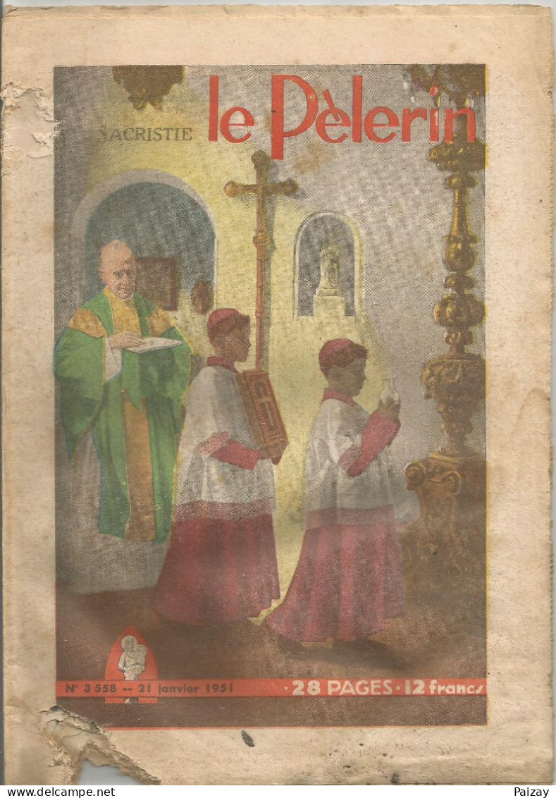 L Pèlerin Revue Illustrée N° 3558 Du 21 Janvier 1951 Buffet Radio Cervin Matterhorn Comores Mons New York Canada Budicon - 1950 à Nos Jours