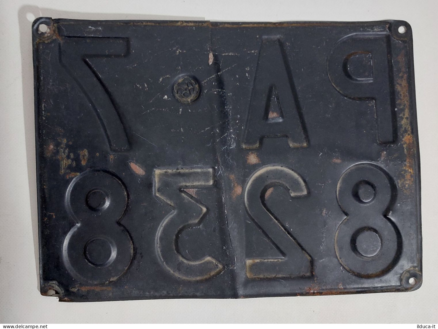 61518 Antica Targa Italiana In Metallo - Palermo - Kennzeichen & Nummernschilder