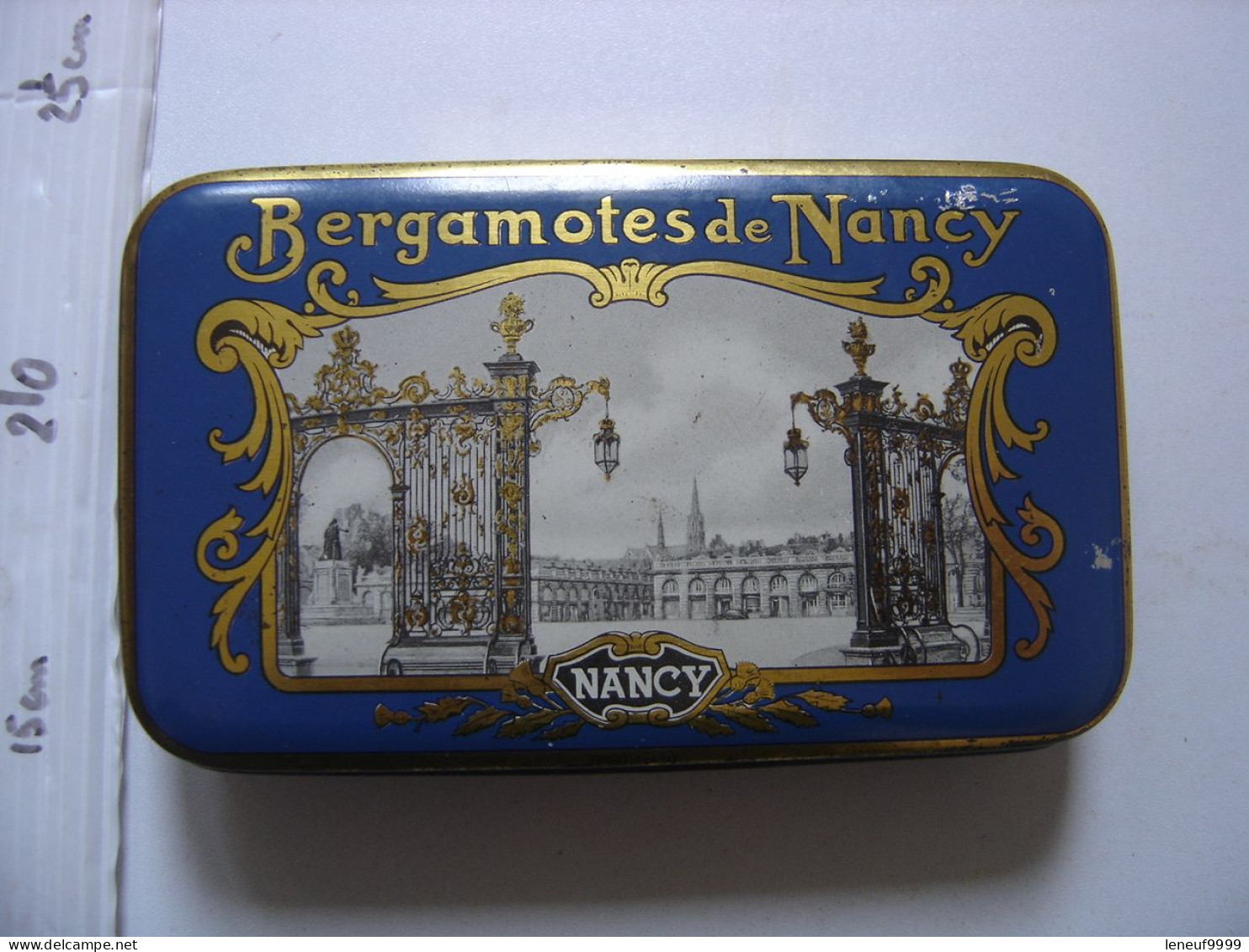 Ancienne Boîte Publicitaire Métal Bergamotes De Nancy Déco Tôle Vintage - Cajas