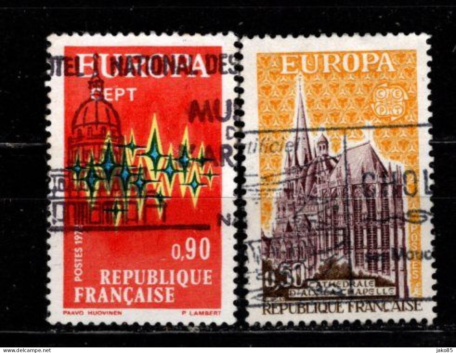 - FRANCE - 1972 - YT N° 1714 / 1715 - Oblitérés - EUROPA - Gebraucht