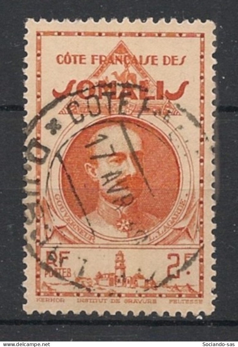 COTE DES SOMALIS - 1938 - N°YT. 165 - Lagarde 2f Rouge-orange - Oblitéré / Used - Oblitérés