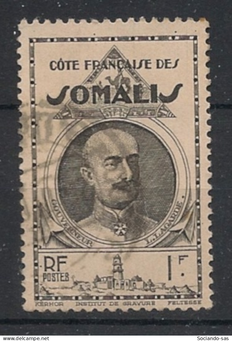 COTE DES SOMALIS - 1939-40 - N°YT. 182 - Lagarde 1f Noir - Oblitéré / Used - Usados