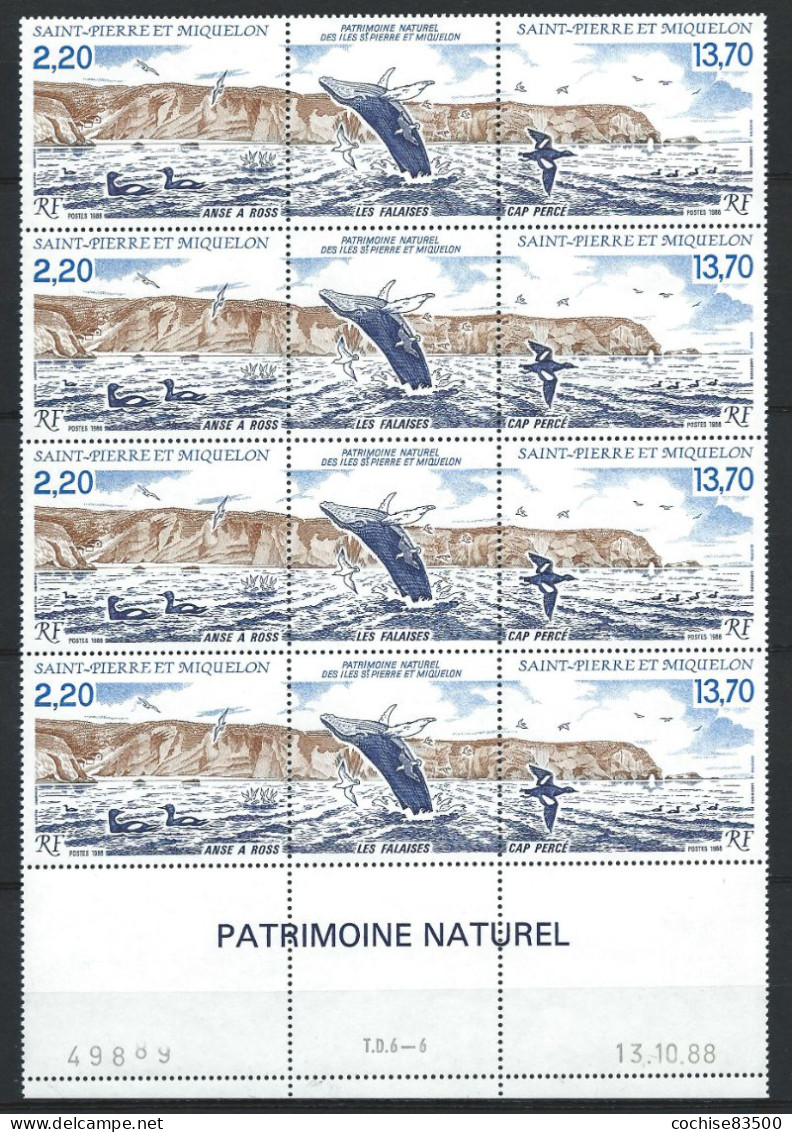 St Pierre Et Miquelon N°495A** (MNH) 1988 - Faune Et Paysage - Coin Daté - Unused Stamps