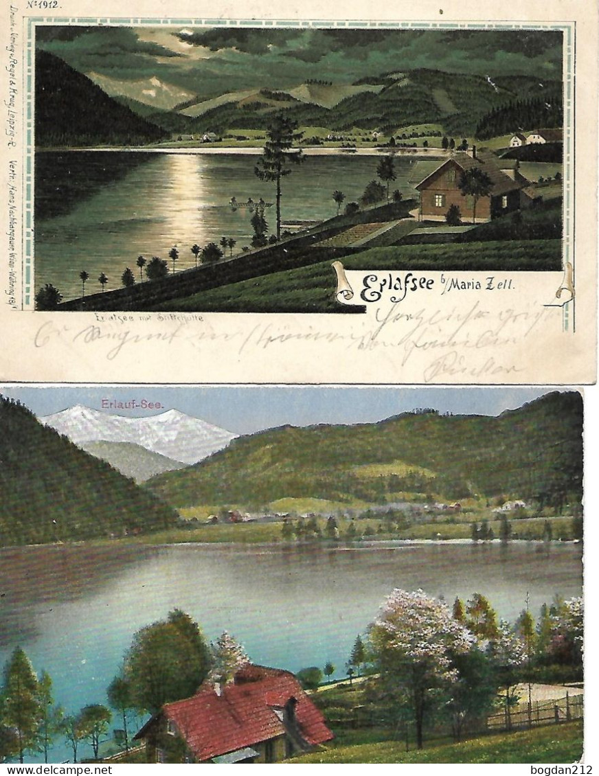 1900/20 - ERLAUFSEE , 2 Stk.  Gute Zustand,  2 Scan - Mürzzuschlag