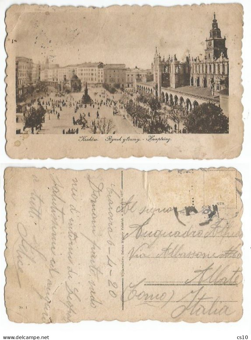 Old Poland Polska - Lot #10 Pcards Used 3march/24april 1920 To Same Address In Italy - Stampless - Brieven En Documenten