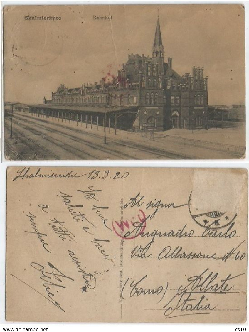 Old Poland Polska - Lot #10 Pcards used 3march/24april 1920 to same address in Italy - stampless