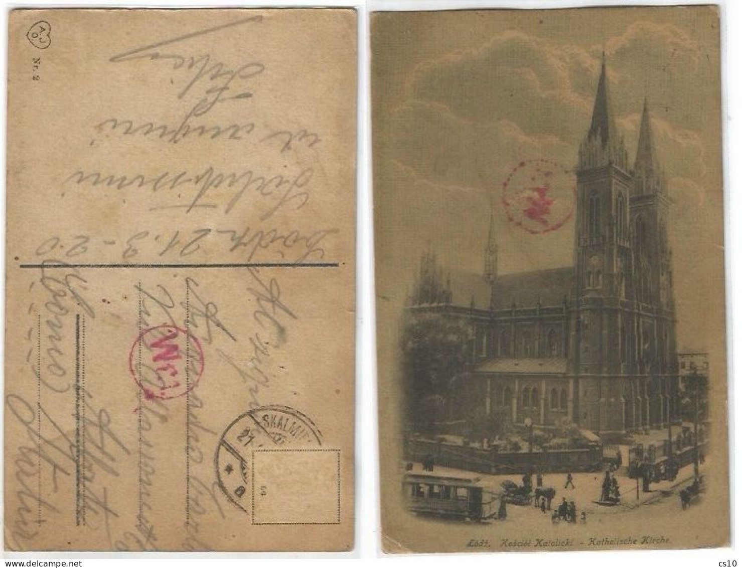 Old Poland Polska - Lot #10 Pcards used 3march/24april 1920 to same address in Italy - stampless