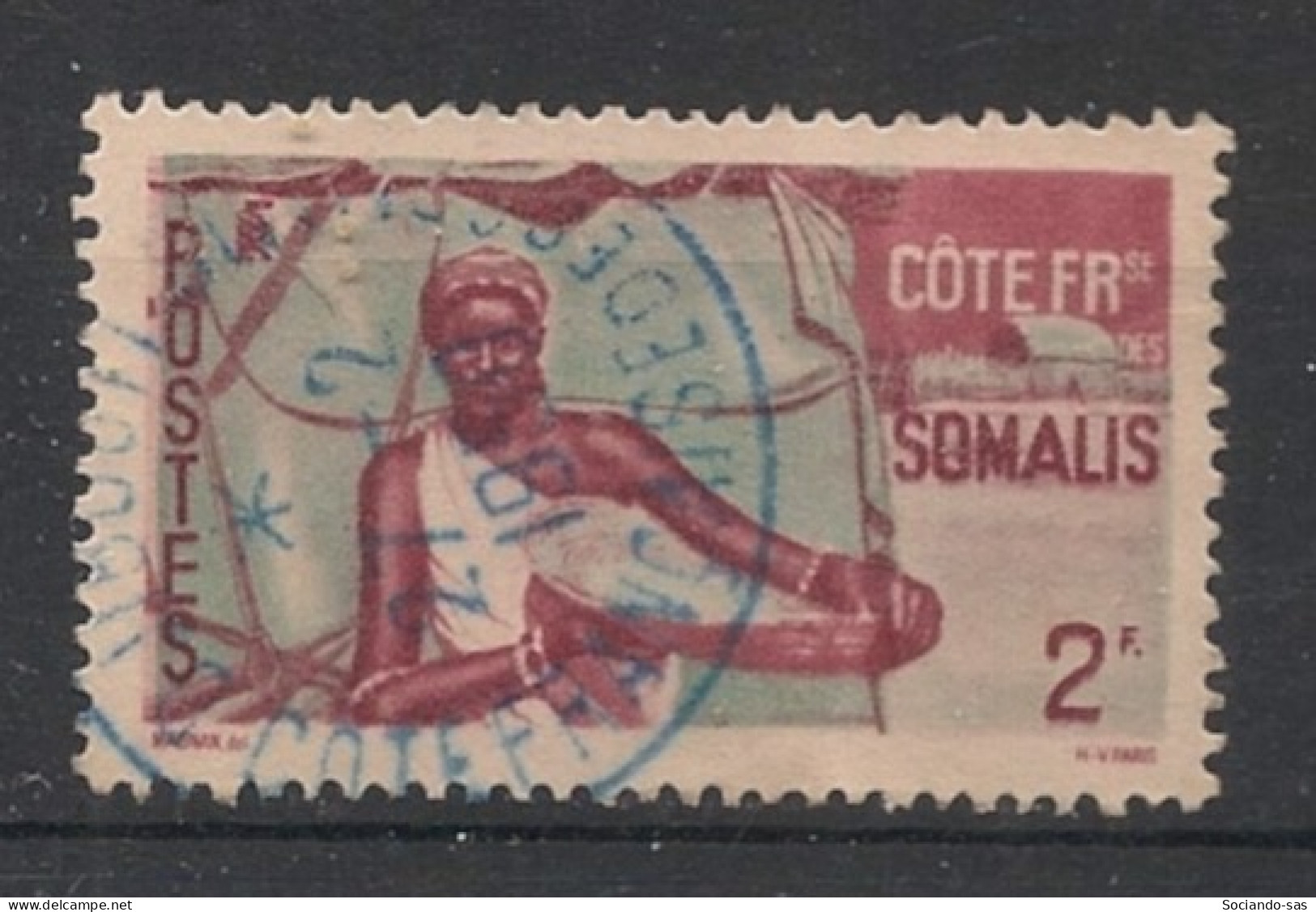 COTE DES SOMALIS - 1947 - N°YT. 273 - Femme Somali 2f - Oblitéré / Used - Gebruikt