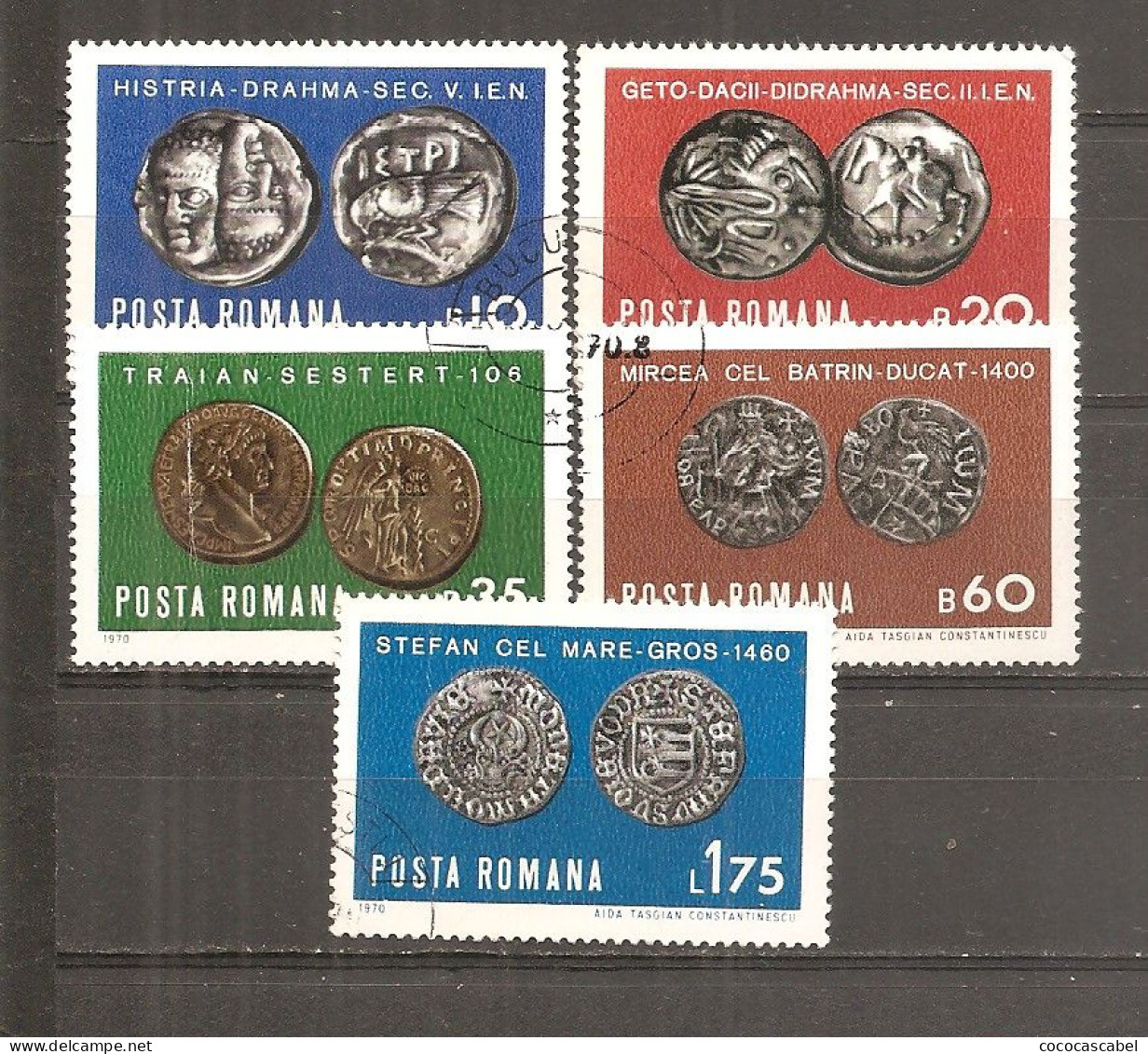 Rumanía Yvert 2543-47 (usado) (o) - Used Stamps