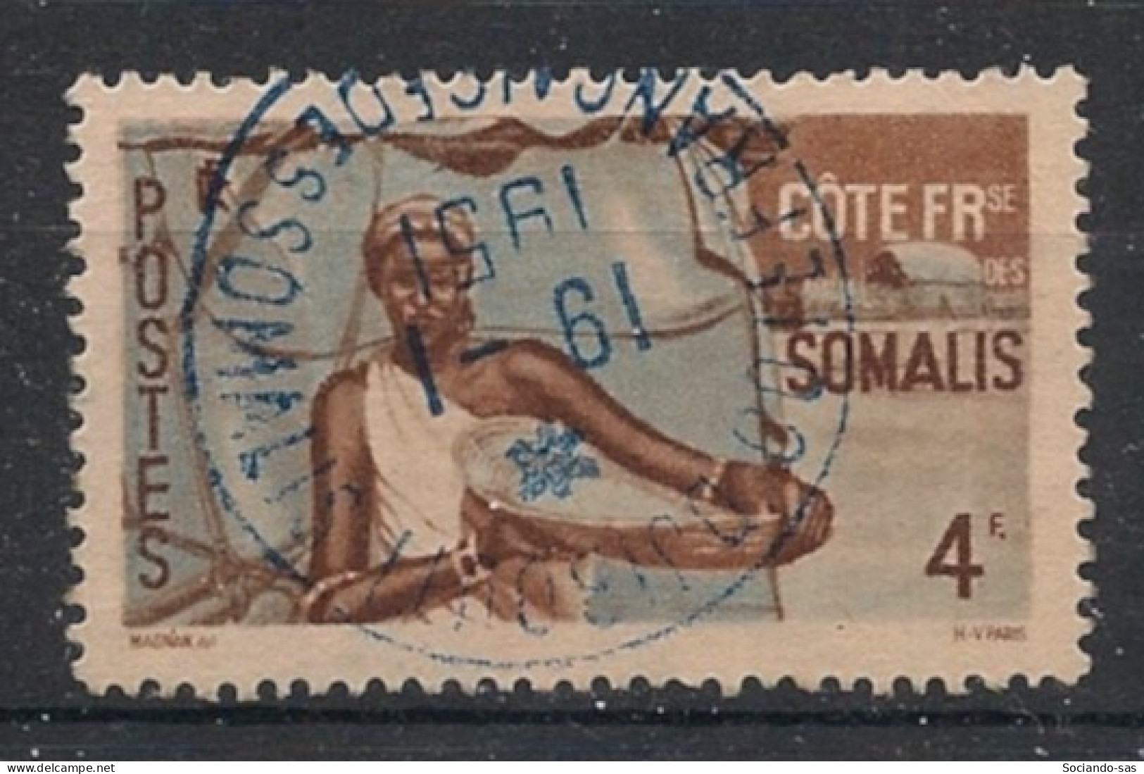 COTE DES SOMALIS - 1947 - N°YT. 276 - Femme Somali 4f - Oblitéré / Used - Used Stamps