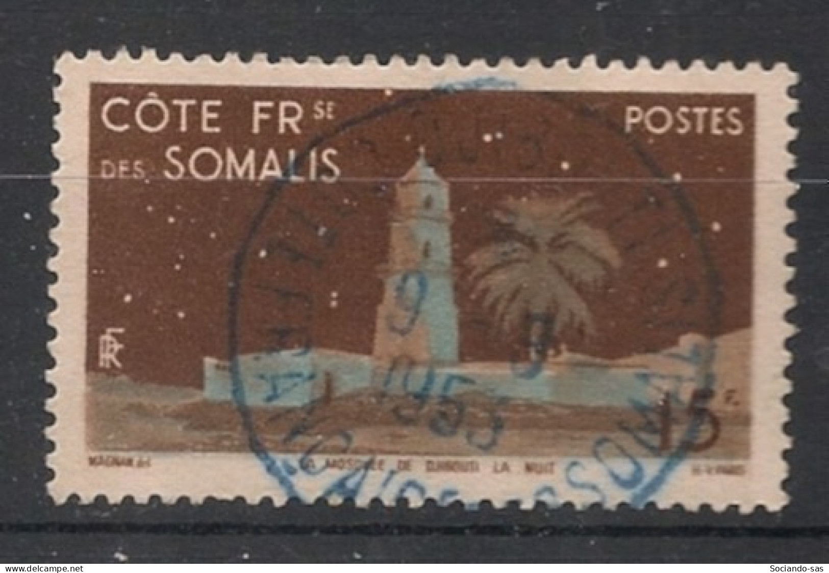 COTE DES SOMALIS - 1947 - N°YT. 280 - Mosquée 15f - Oblitéré / Used - Gebruikt