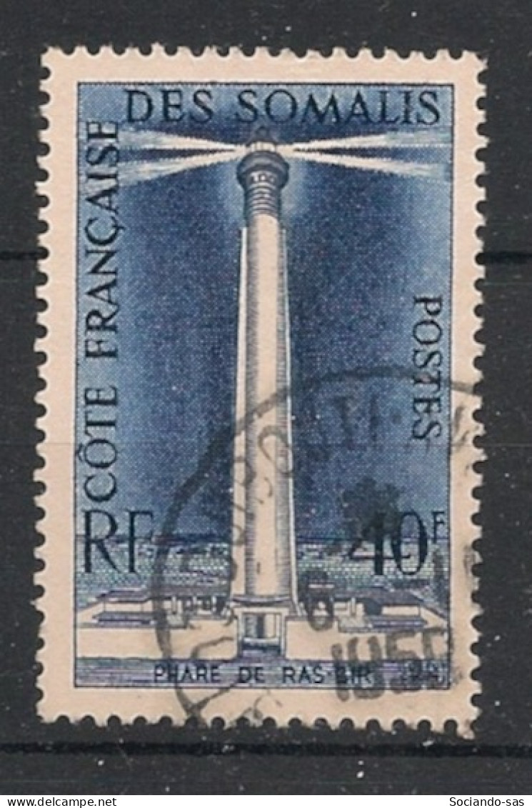 COTE DES SOMALIS - 1956 - N°YT. 286 - Phare 40f - Oblitéré / Used - Gebruikt