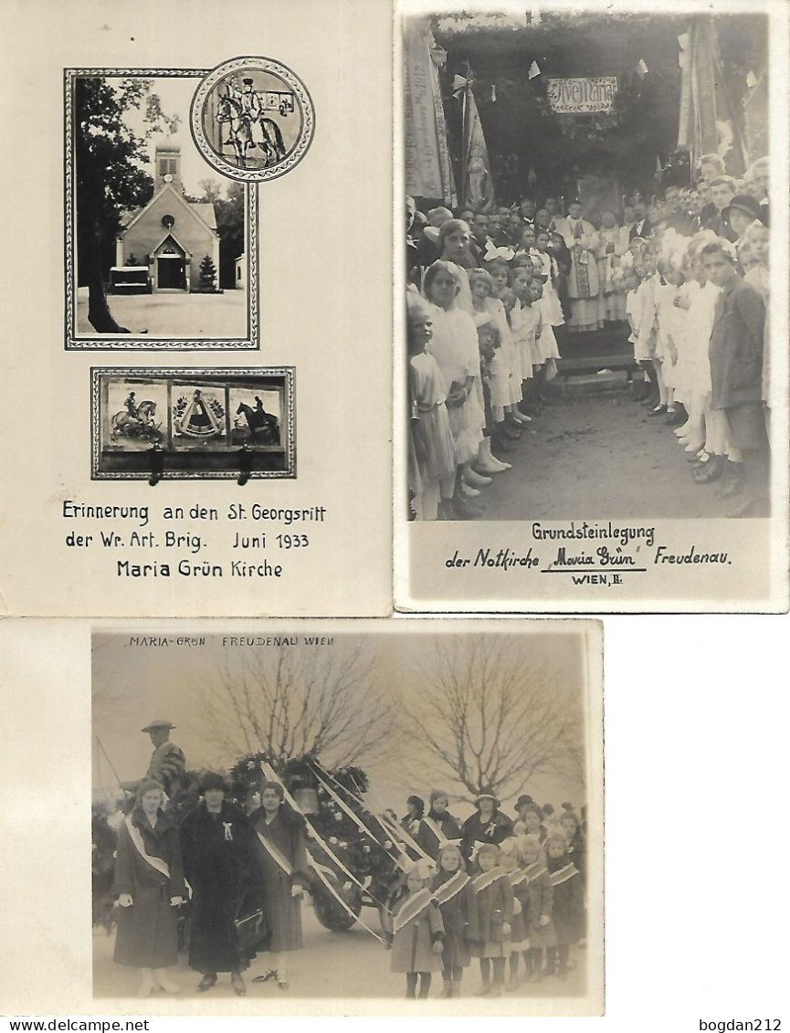 1933 - Maria Grun WIEN , 3 Stk.  Gute Zustand,  2 Scan - Prater