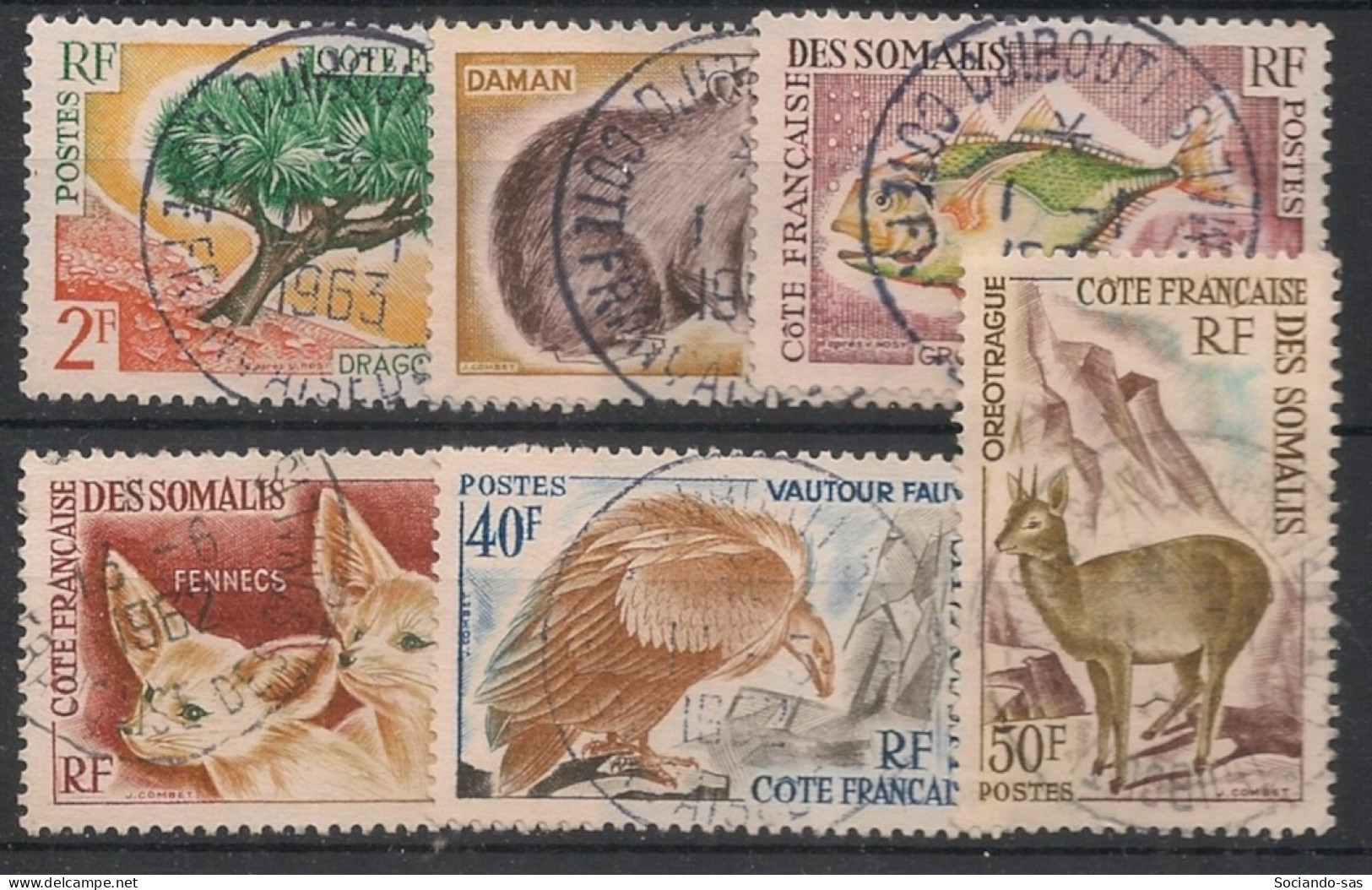 COTE DES SOMALIS - 1962 - N°YT. 305 à 310 - Série Complète - Oblitéré / Used - Usati