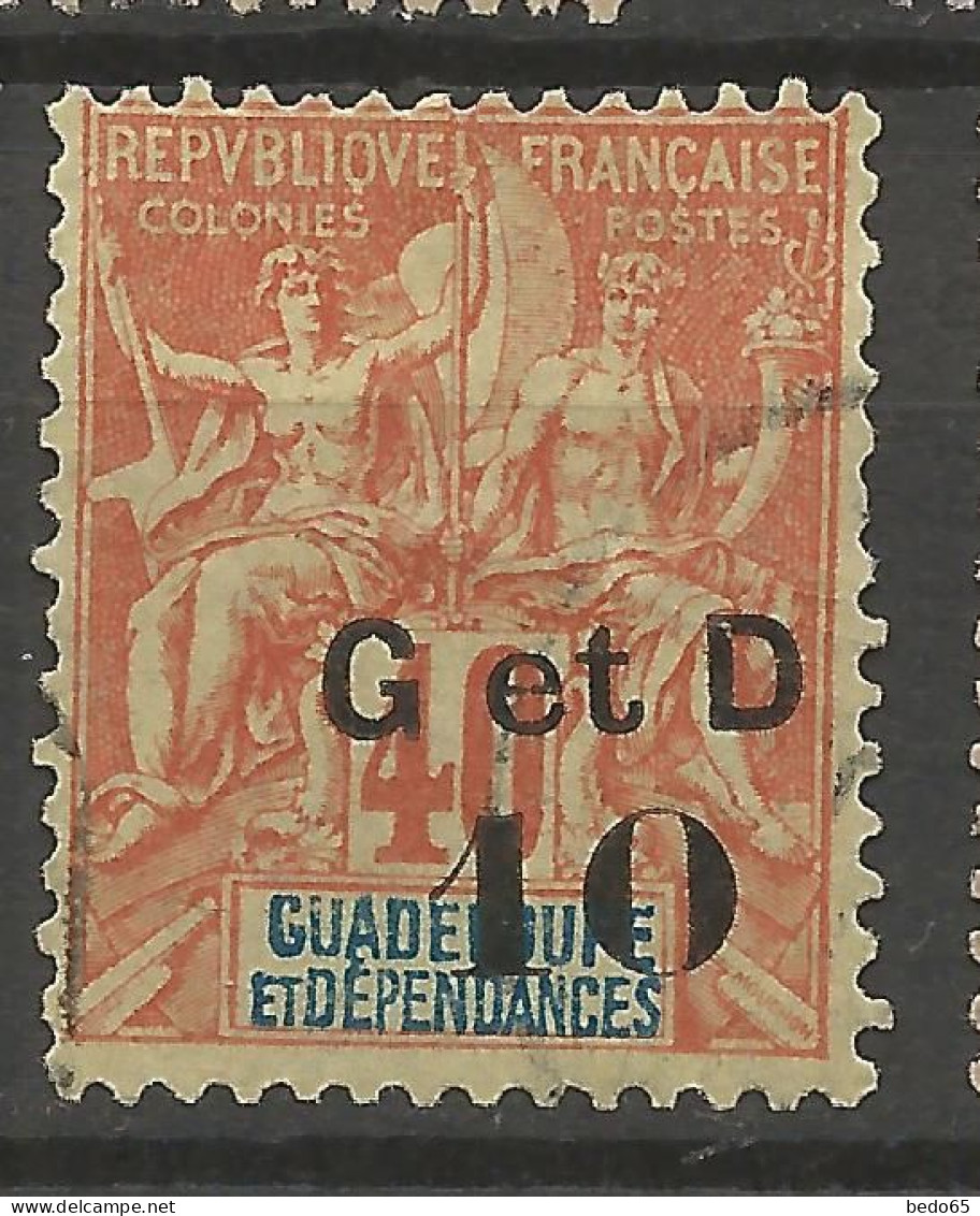 GUADELOUPE N° 46d Variétée Surcharge Déplacée OBL / Used - Usati