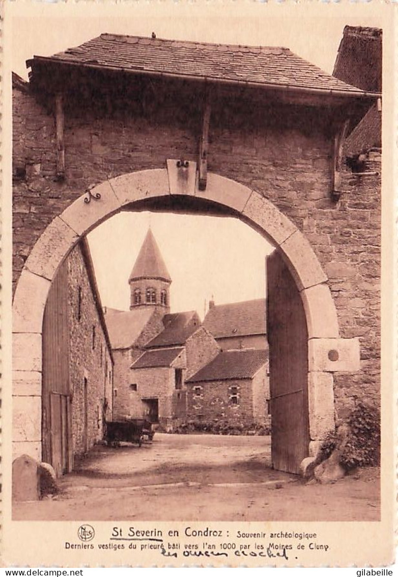 Nandrin - SAINT SEVERIN En CONDROZ - L'église - LOT 2 CARTES - Croquis Archeologique Au Dos - Nandrin