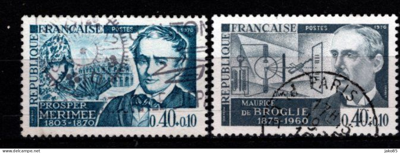 - FRANCE - 1970 - YT N° 1624 + 1627 - Oblitérés - Personnages Célèbres - Used Stamps