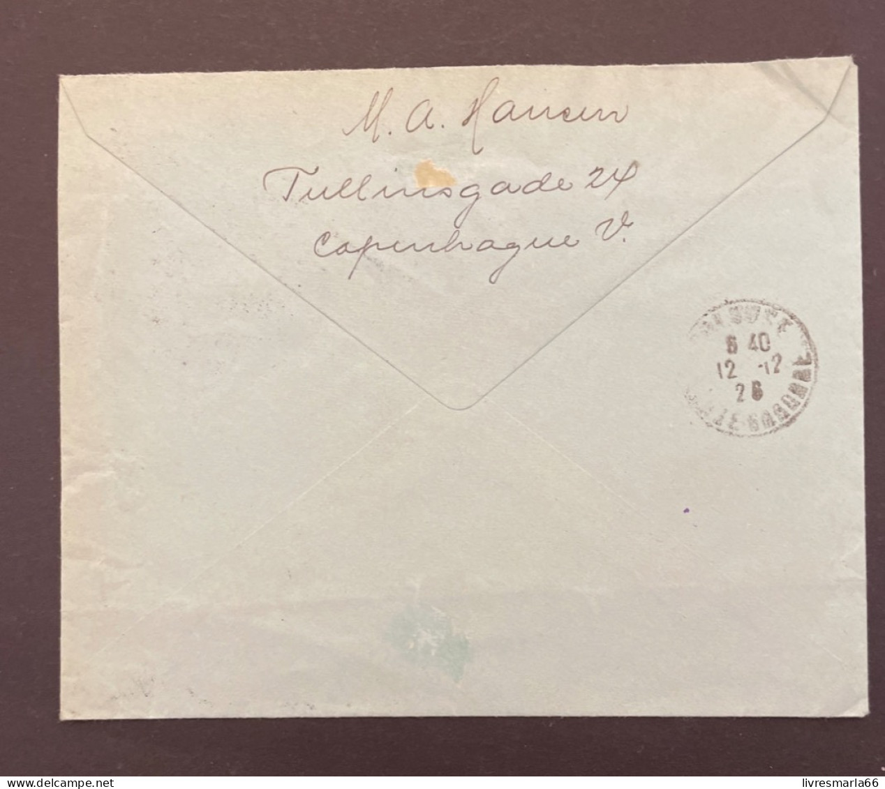 DANEMARK LETTRE RECOMMANDÉE KOBENHAVN 1926  POUR LA FRANCE - Briefe U. Dokumente