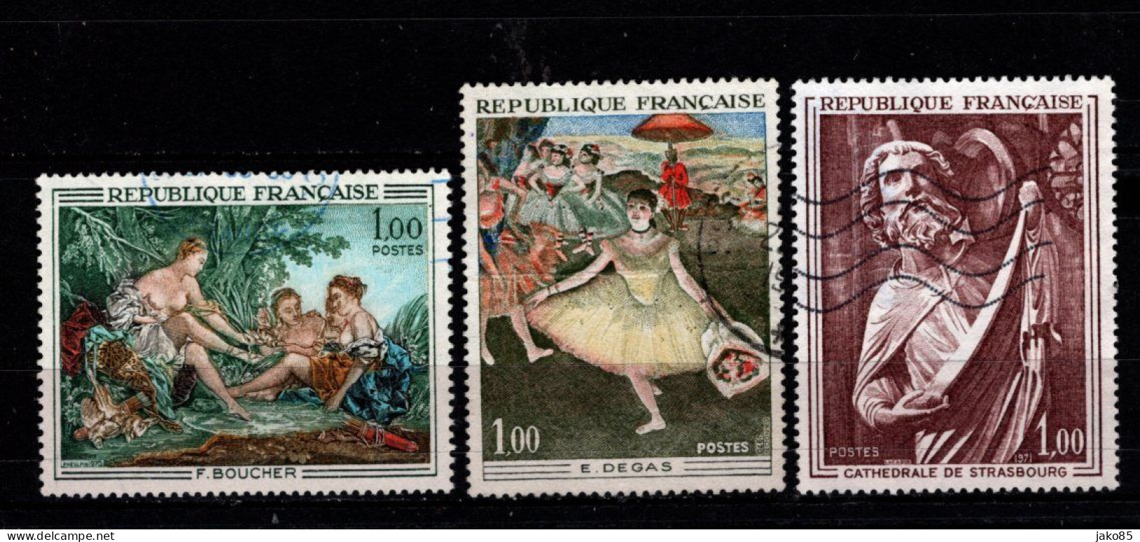 - FRANCE - 1970 - YT N° 1652 / 1654 - Oblitérés - Oeuvres D'art - Used Stamps