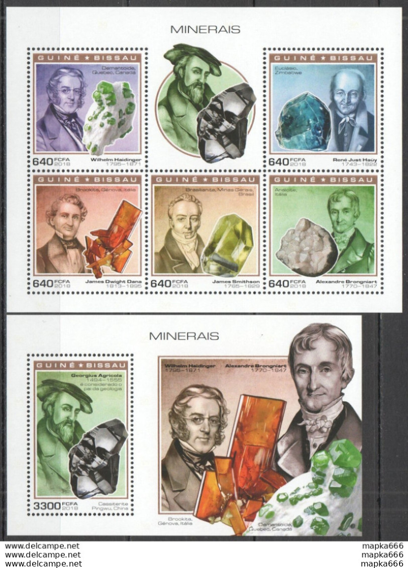 Hm0777 2018 Guinea-Bissau Minerals Mineralogists Crystals #10281-5+Bl1769 Mnh - Minéraux