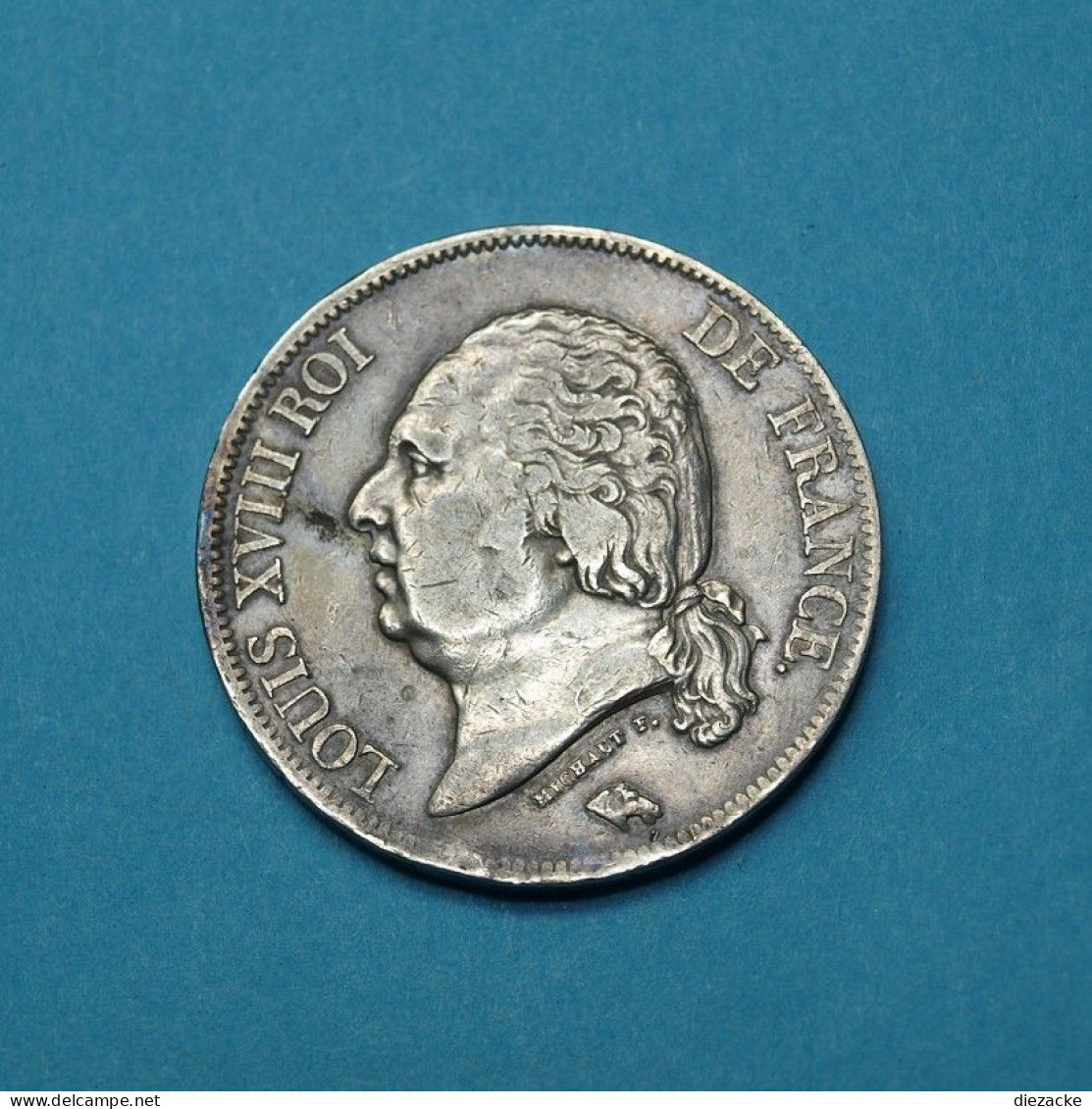 Frankreich 1822 B 5 Franc Louis XVIII. (Mük16/1 - Autres & Non Classés