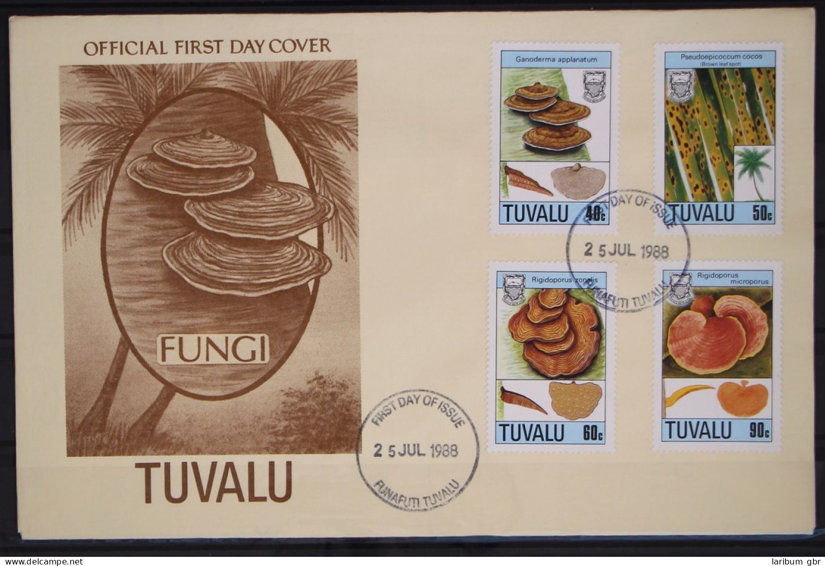 Tuvalu 518-521 Gestempelt Als FDC / Pilze #GC181 - Tuvalu (fr. Elliceinseln)