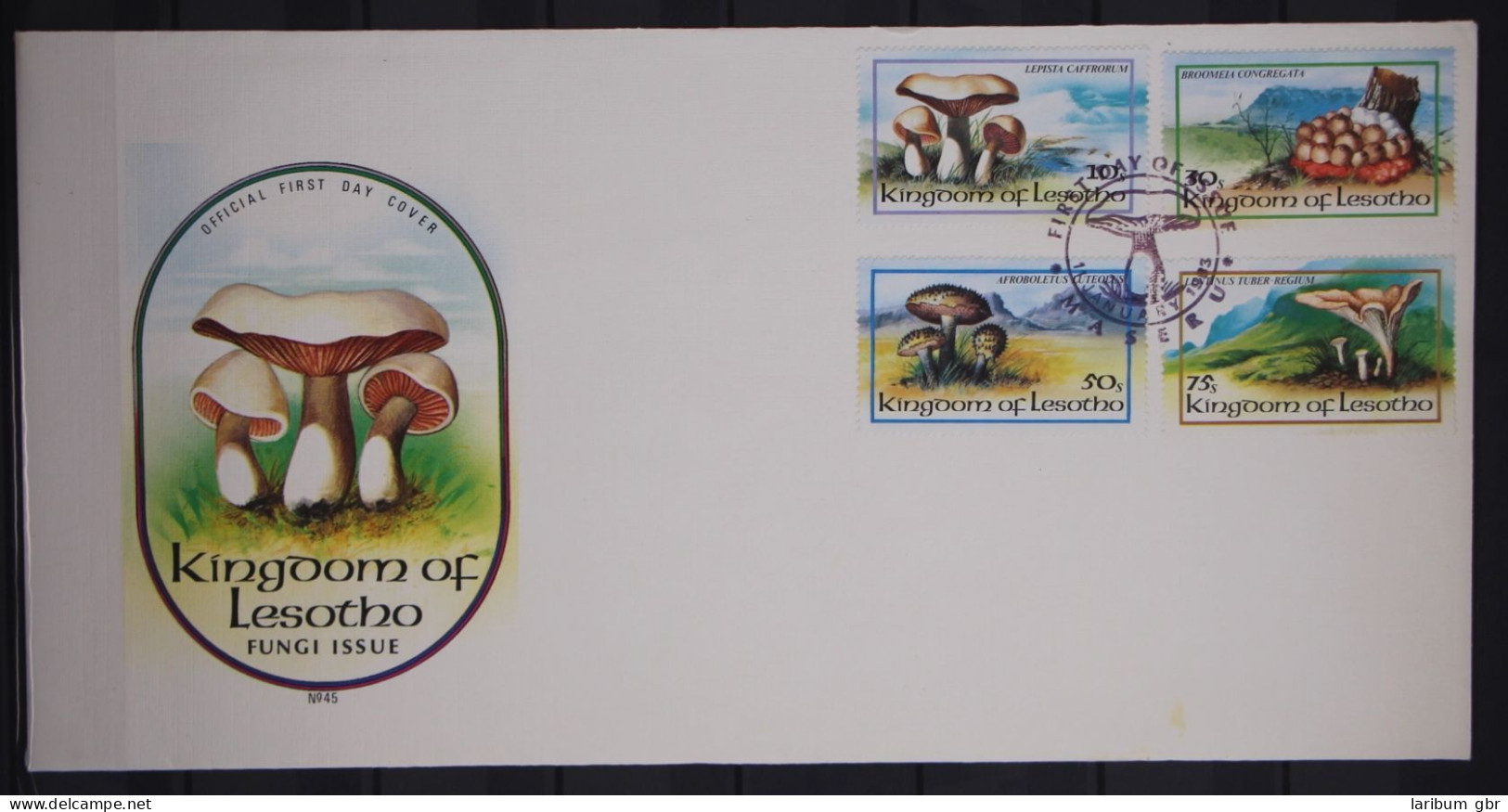 Lesotho 411-414 Gestempelt Als FDC / Pilze #GC120 - Lesotho (1966-...)