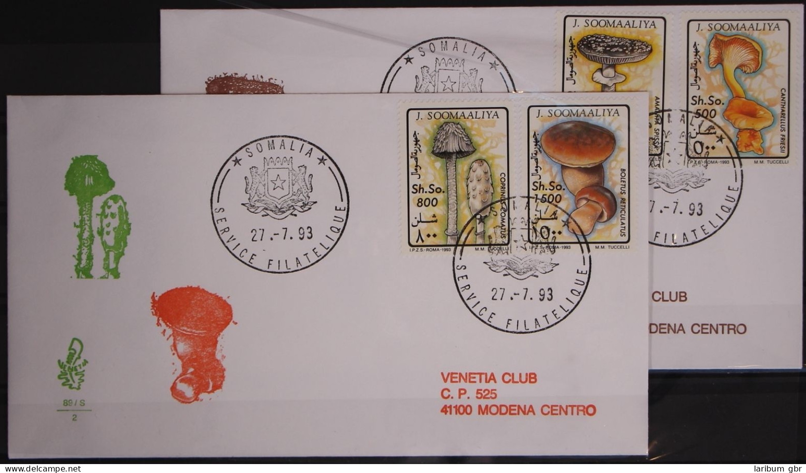 Somalia 468-471 Gestempelt Als FDC / Pilze #GC147 - Somalia (1960-...)