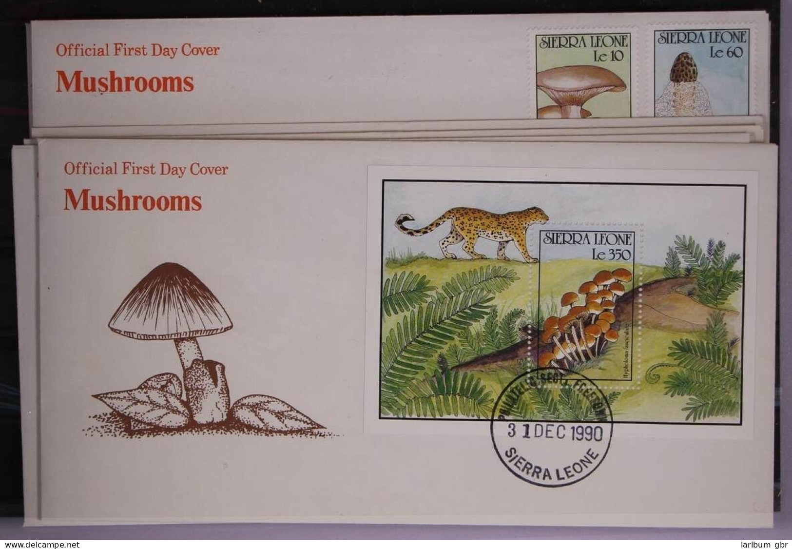 Sierra Leone 1569-1584 Und Block 149-152 Gestempelt Als FDC / Pilze #GC143 - Sierra Leone (1961-...)