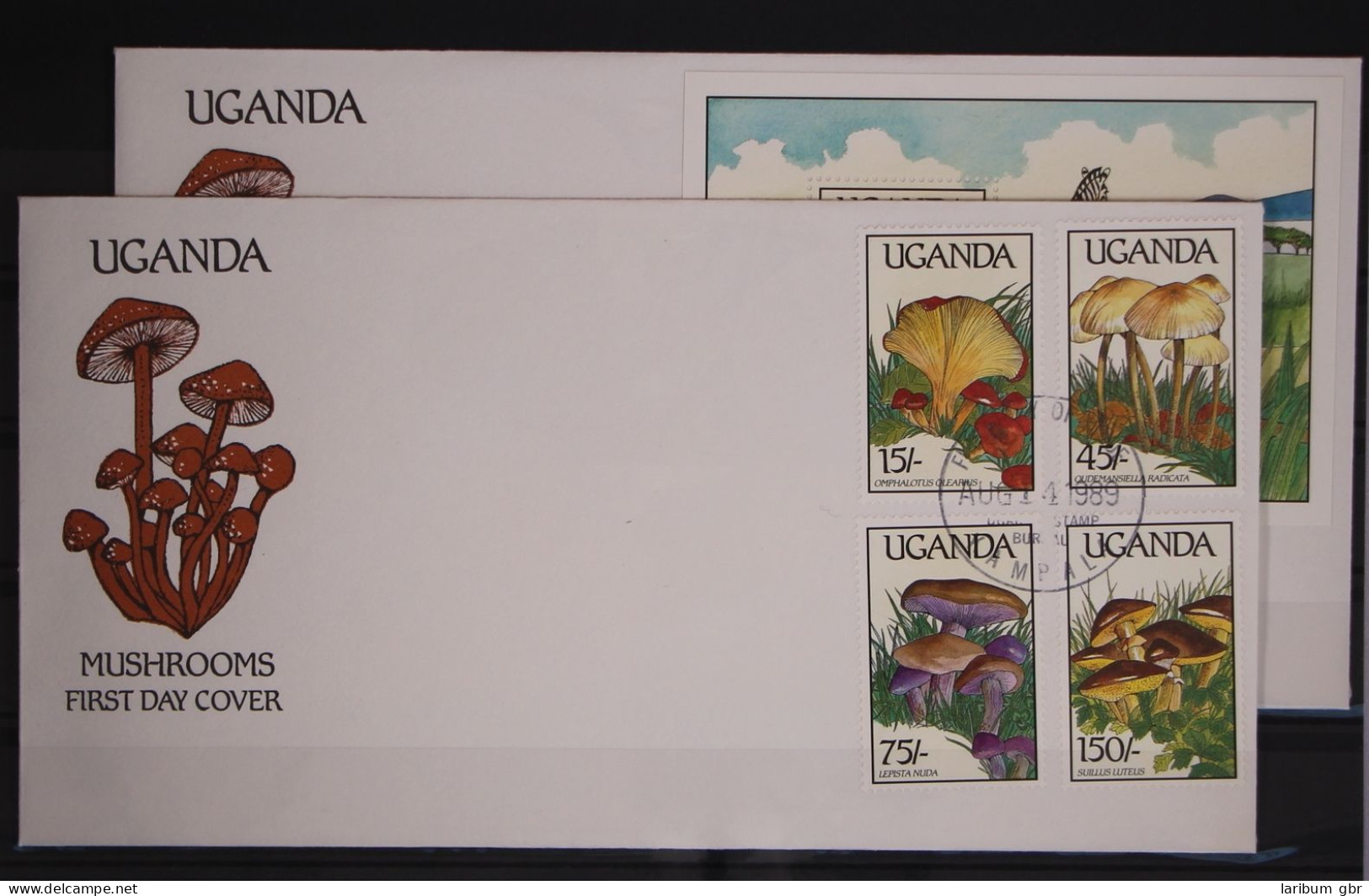 Uganda 668-669 Und 672-673 Und Block 96 Gestempelt Als FDC / Pilze #GC189 - Ouganda (1962-...)