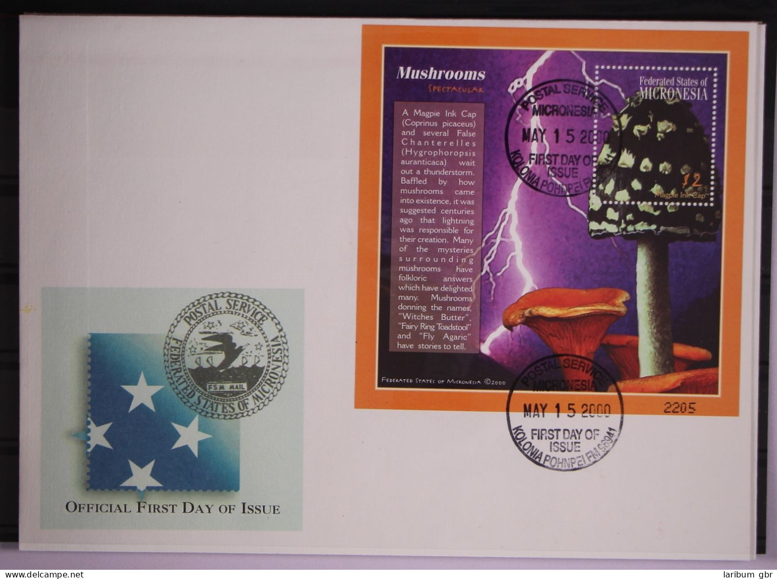 Mikronesien Klb. 1004-1015 Und Block 66-67 Postfrisch Als FDC / Pilze #GC262 - Micronesia