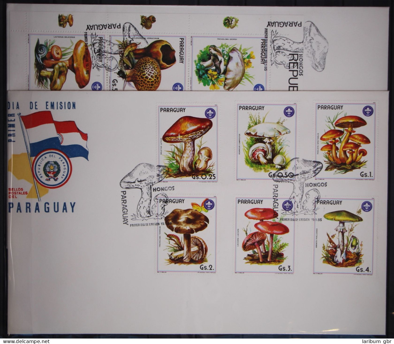 Paraguay 3835-3841 Und Kleinbogen 3841 Postfrisch Als FDC / Pilze #GC278 - Paraguay