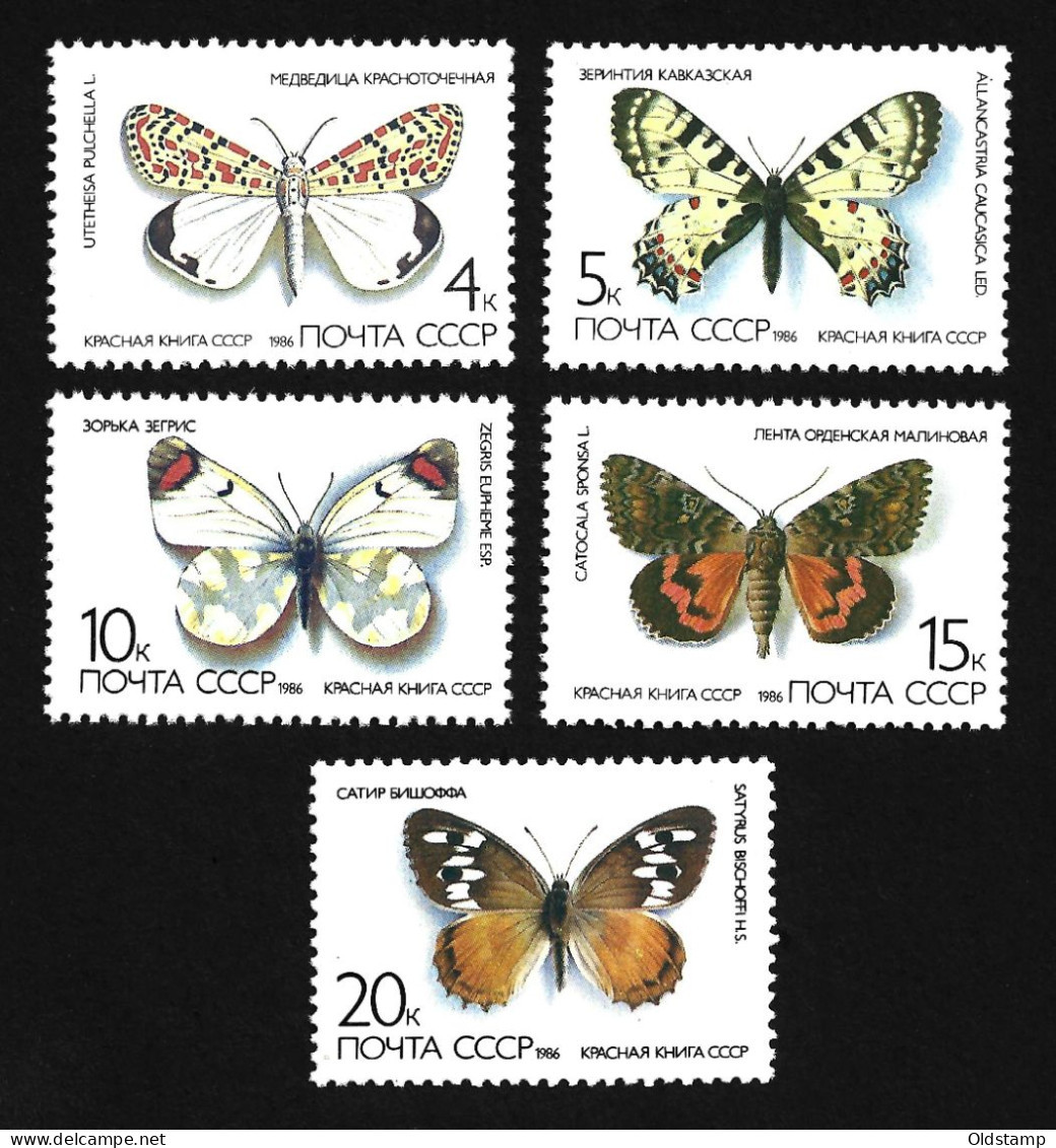BUTTERFLIES INSECTS USSR 1986 Soviet Union Butterflies Insects MNH Stamps Full Set Mi. # - Vlinders