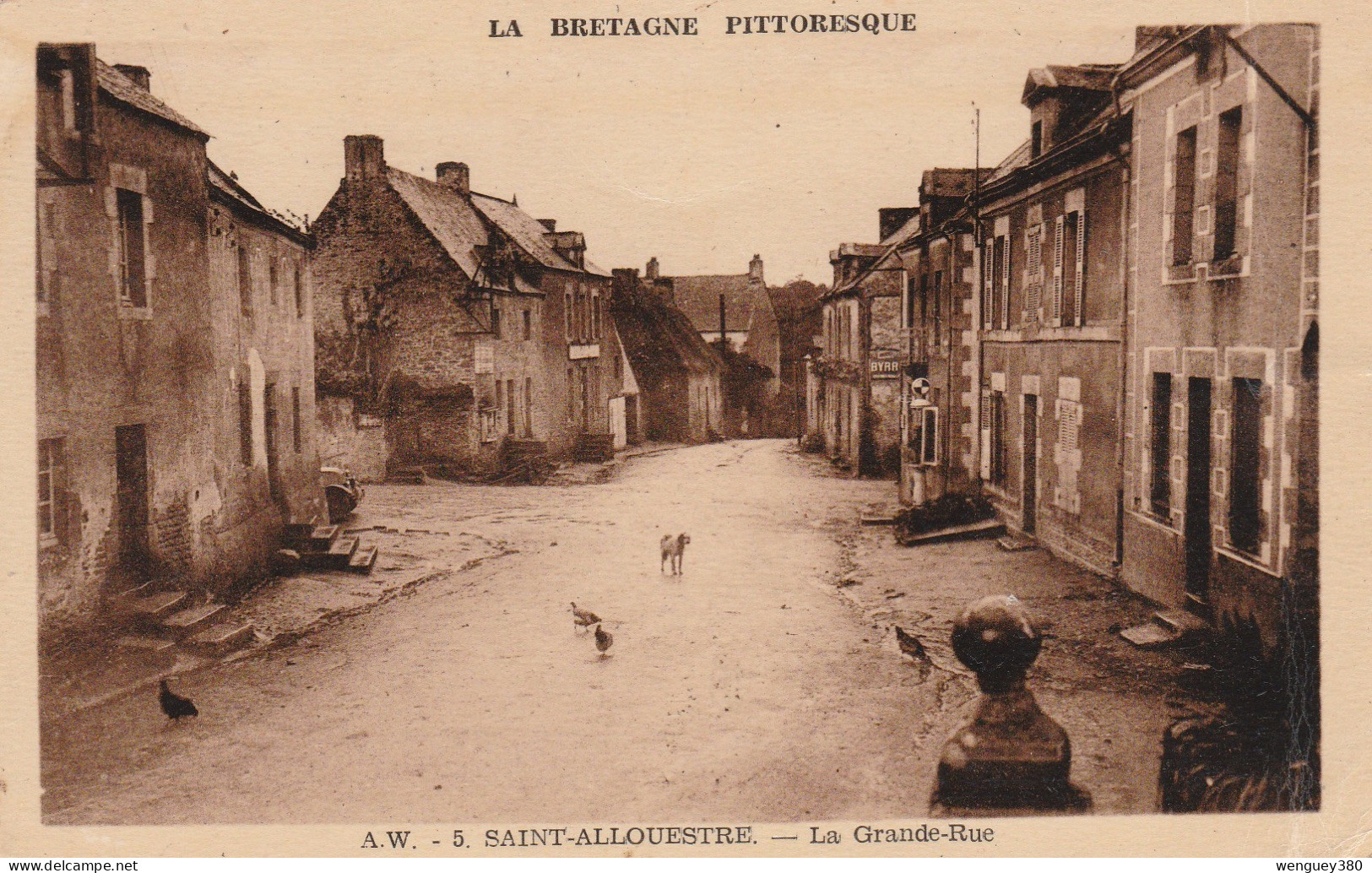 56 SAINT - ALLOUESTRE  BIGNAN.      La Grande Rue TB PLAN  1949.   RARE - Locmine