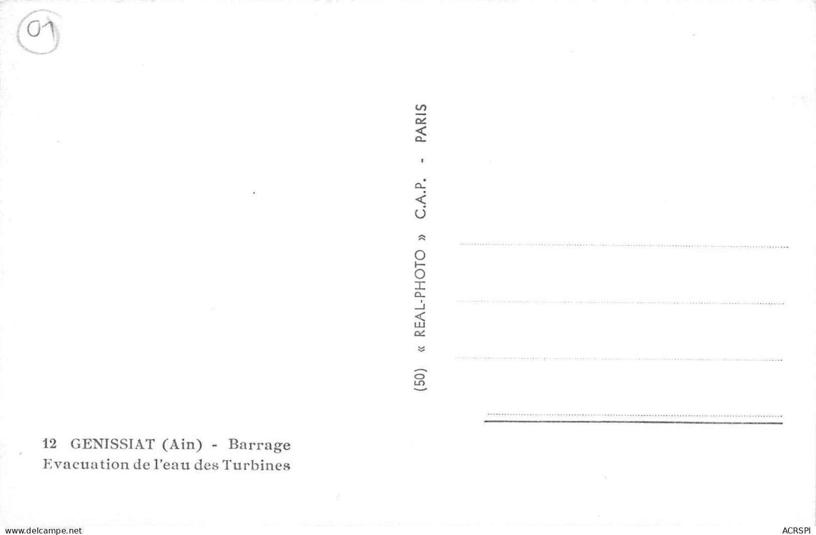 01 GENISSIAT  lot de  23 cartes sur le barrage  (Scan R/V) N°   3   \MR8061