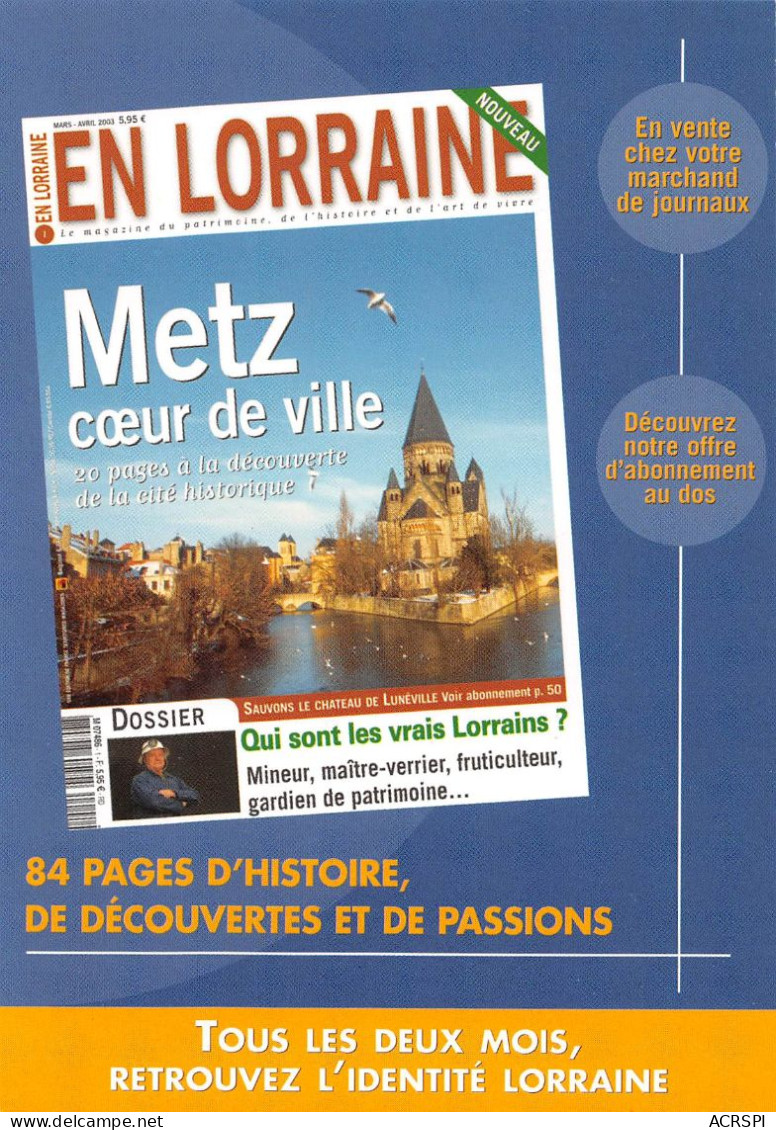 METZ En  LORRAINE Magazine    (scanR/V)   N°71  MR8006 - Lorraine
