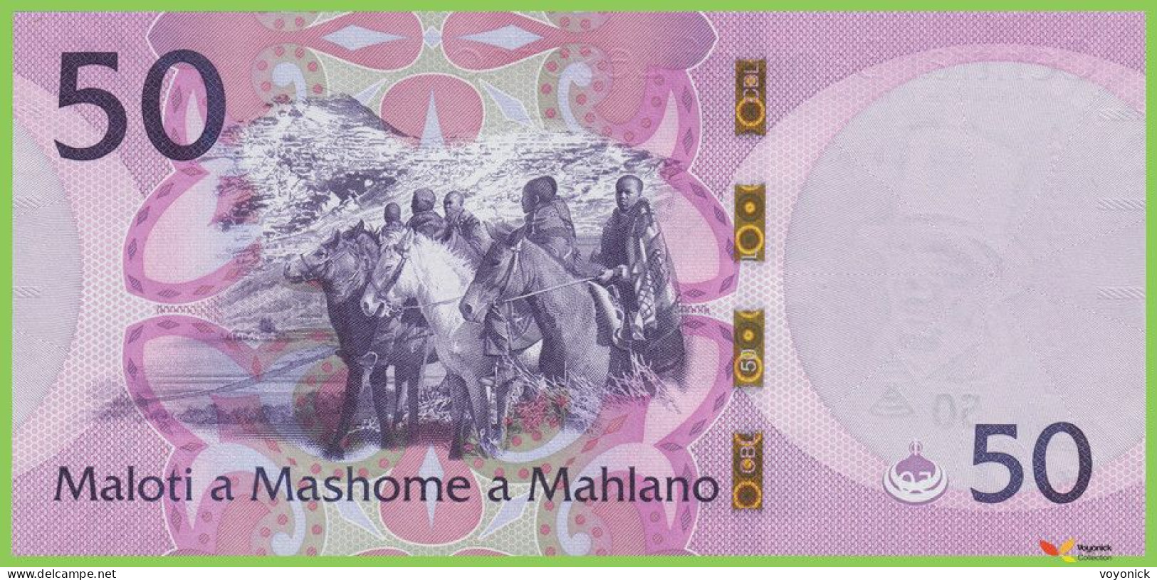 Voyo LESOTHO 50 Maloti 2021 P28 B229a AB UNC - Lesotho