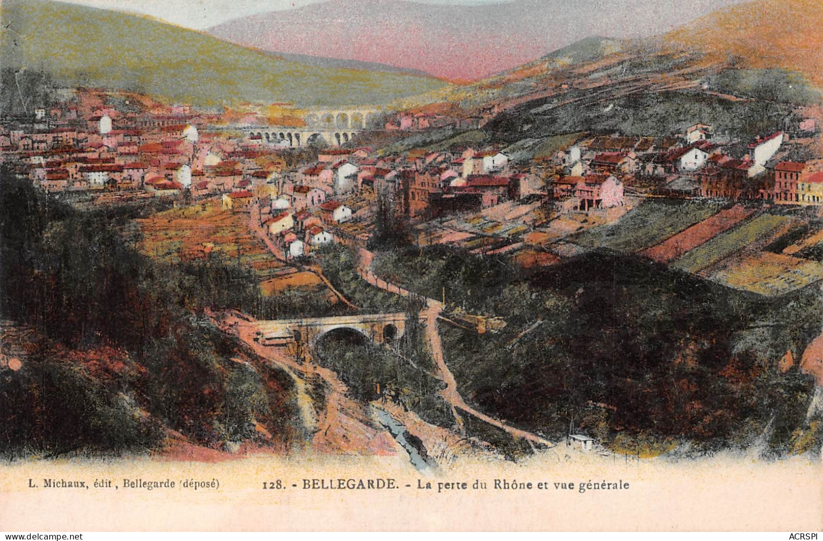 01 BELLEGARDE  Sur  VALSERINE    Vue Générale Et Perte Du Rhone   (Scan R/V) N°   23   \MR8060 - Bellegarde-sur-Valserine