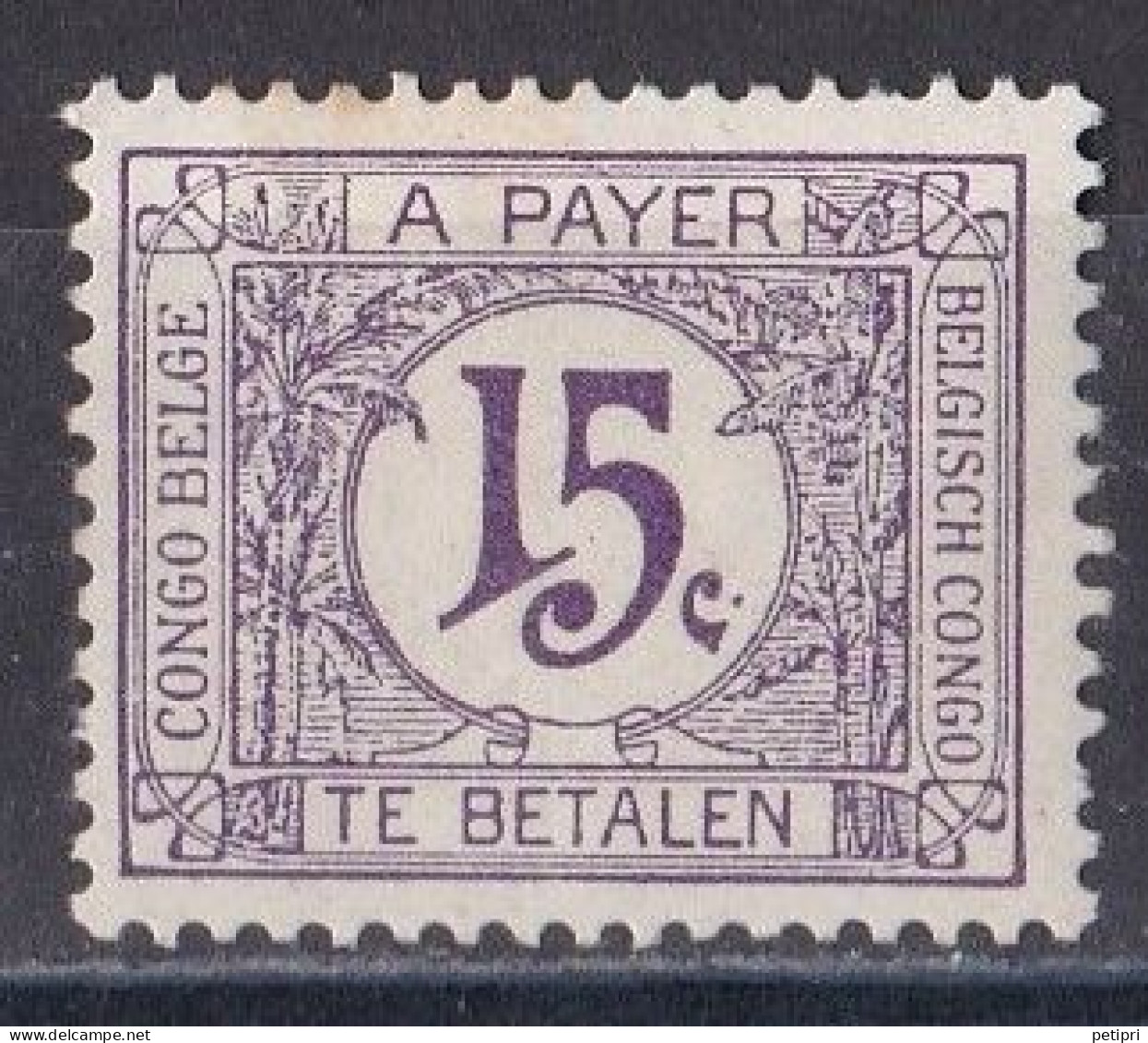 Congo Belge  Taxe   N°   68  Neuf * - Neufs