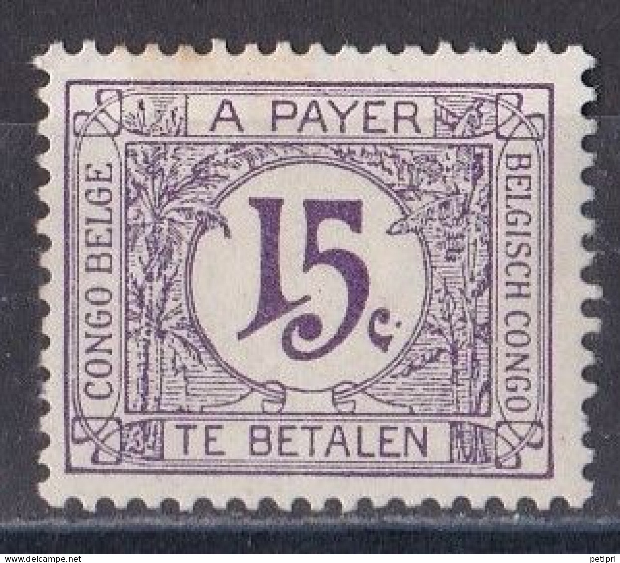 Congo Belge  Taxe   N°   68  Neuf * - Unused Stamps