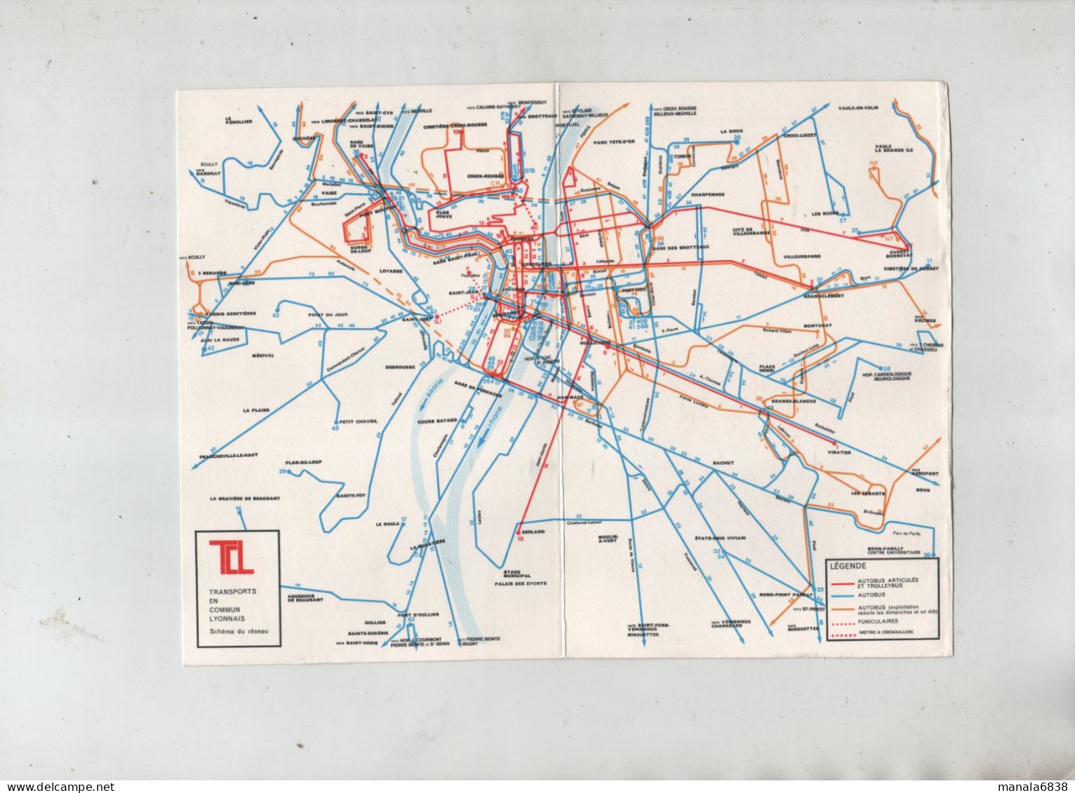 TCL 1976 Transports En Commun Lyonnais Autobus Articulés Trolleybus Autobus Funiculaires Métro à Crémaillère - Europa