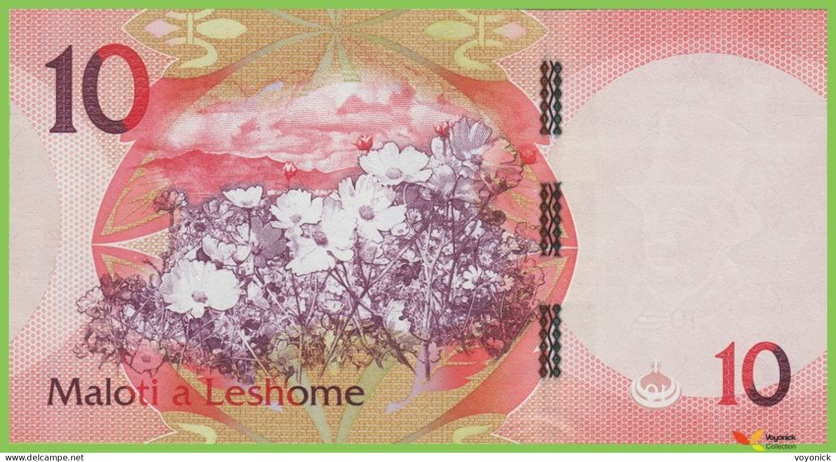 Voyo LESOTHO 10 Maloti 2021 P26 B227a BJ UNC - Lesotho