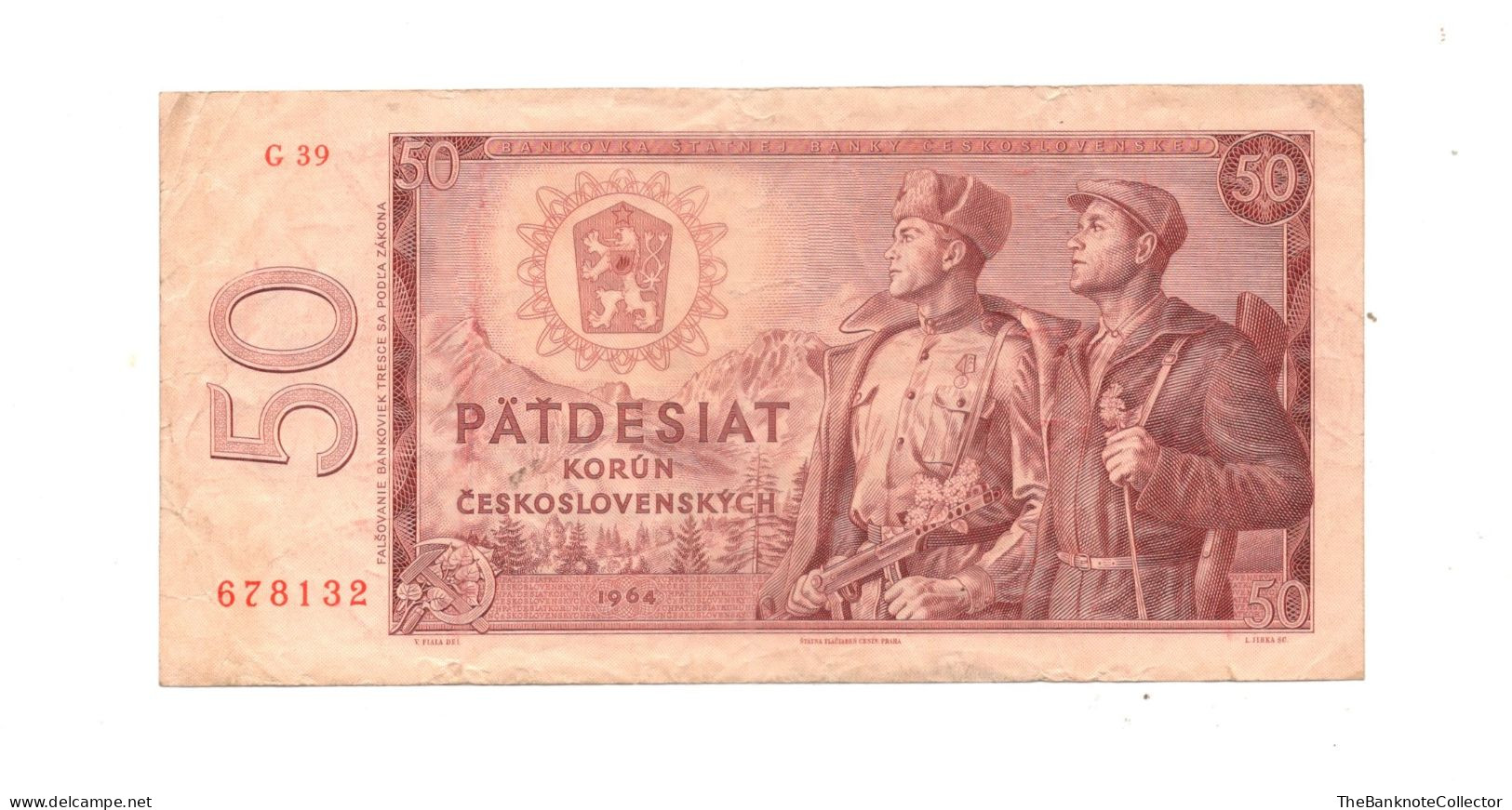 Czechoslavakia  50 Korun 1964 P-90 VF - Czechoslovakia