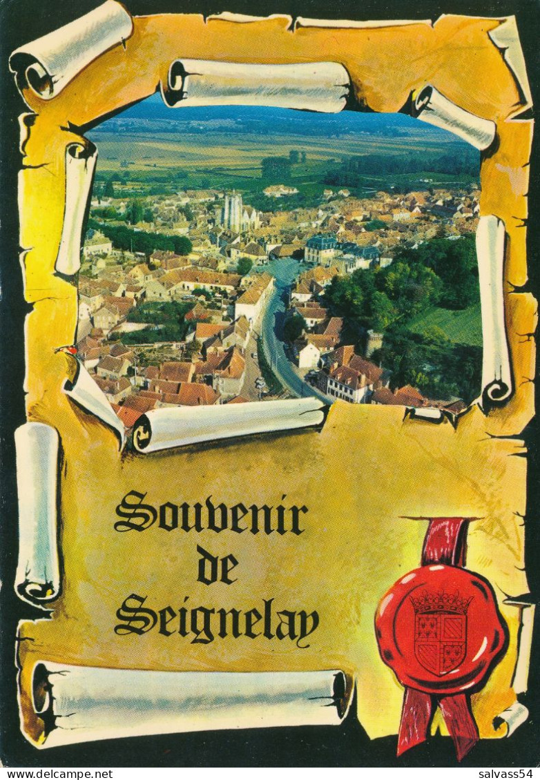 89) SEIGNELAY : Souvenir De ... (vue Aérienne) (1980) - Seignelay