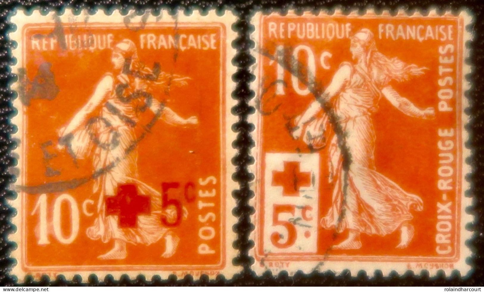 R1311/2808 - FRANCE - 1914 - TYPE SEMEUSE CAMEE - CROIX ROUGE - N°146 à 147 Oblitérés - Usados