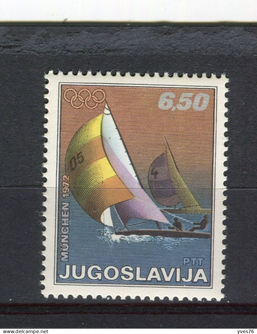 YOUGOSLAVIE - Y&T N° 1340** - MNH - Jeux Olympiques De Munich - Yachting - Unused Stamps
